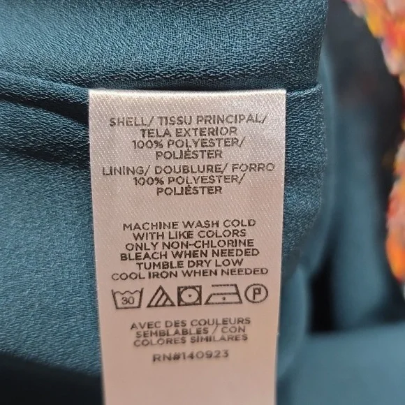 {LOFT} Womens Tapestry Ruffle Split Neck Blouse - Size XL - Picture 15 of 15